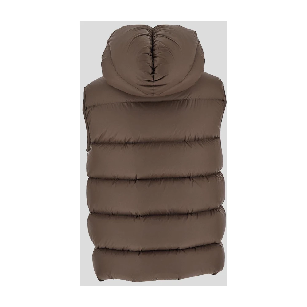 Rick Owens Ganzendons Afgesloten Vest Brown Heren