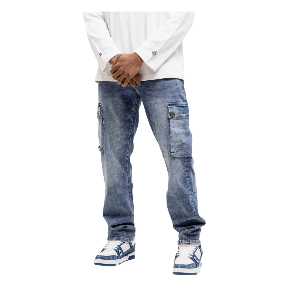 Xplct Studios Blauwe Cargo Broek Heren Blue Heren
