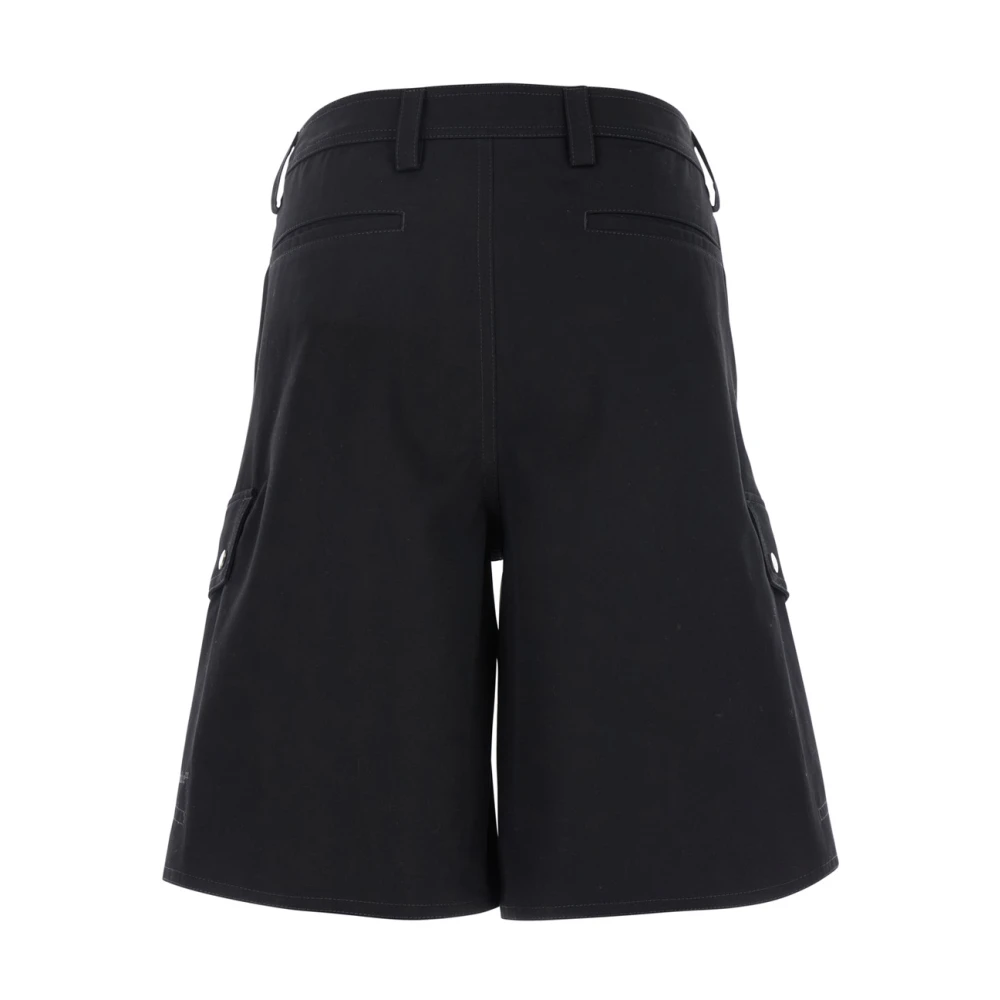 Off White Zwarte Cargo Shorts met Riemlussen Black Heren