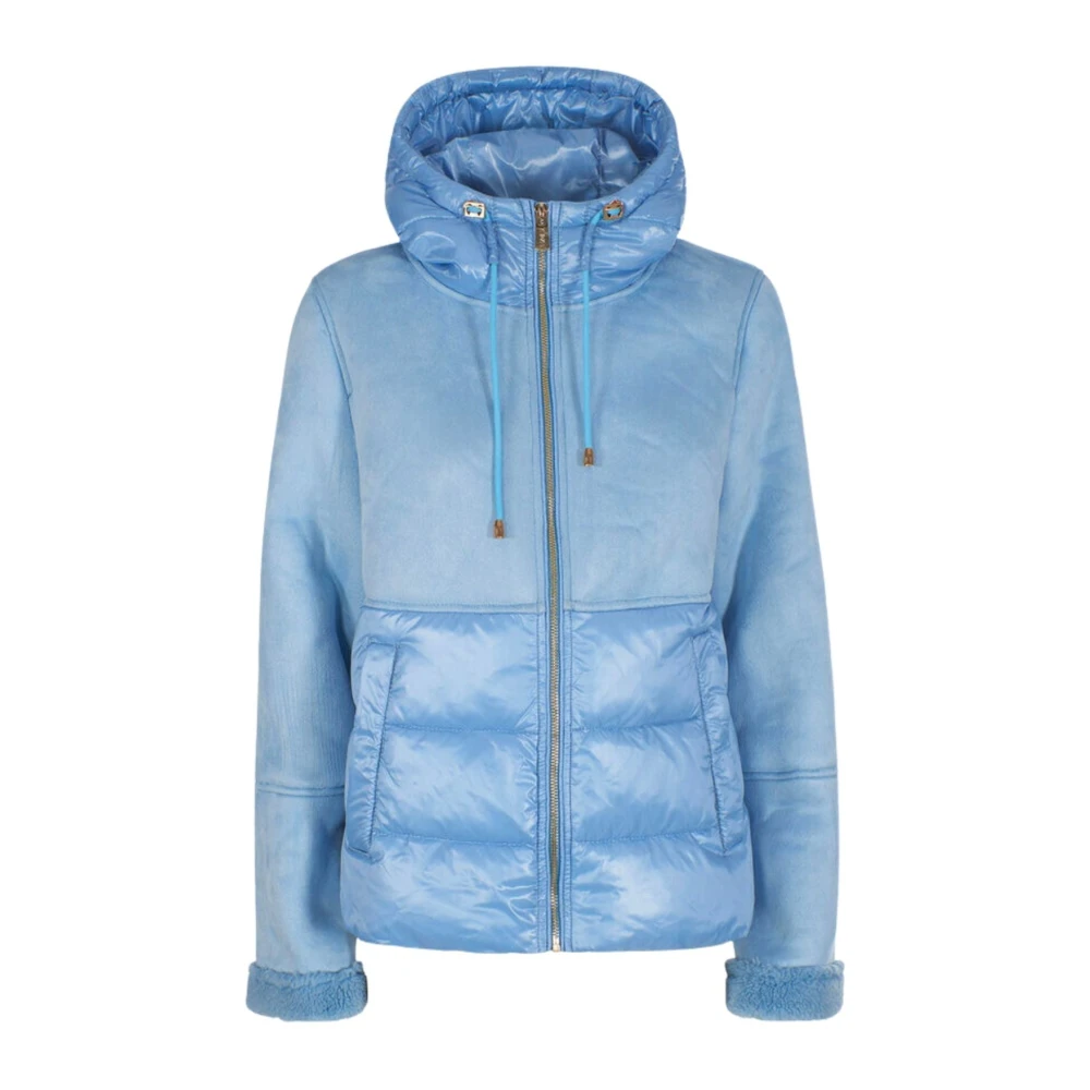YES ZEE Ecomontone Dames Puffer Jas Blue Dames