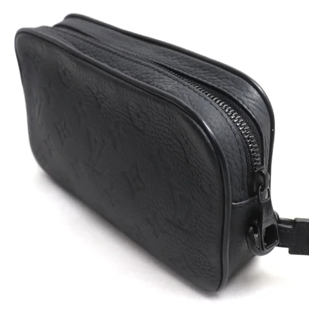 Louis Vuitton Vintage Pre-owned Leather clutches Black Dames