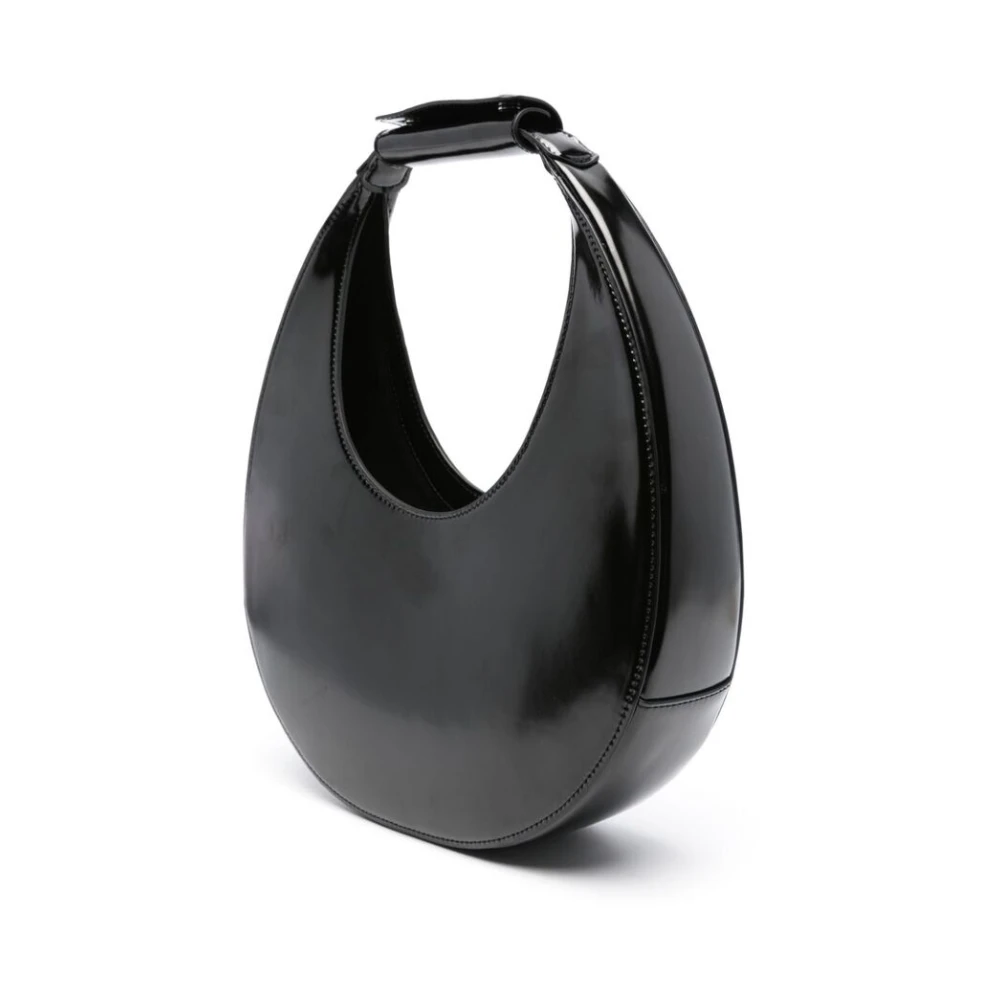 Staud Zwarte Leren Schoudertas Black Dames