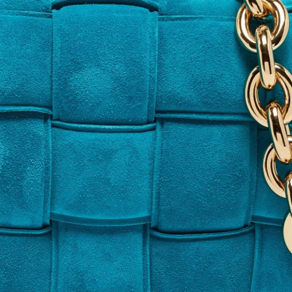Bottega Veneta Vintage Pre-owned Suede handbags Blue Dames