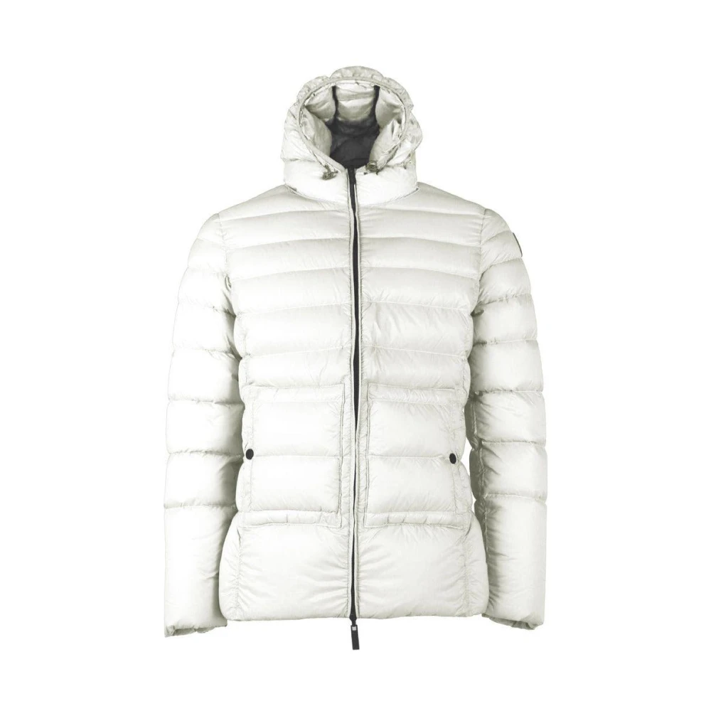 Centogrammi Omkeerbare gewatteerde nylonjas White Dames