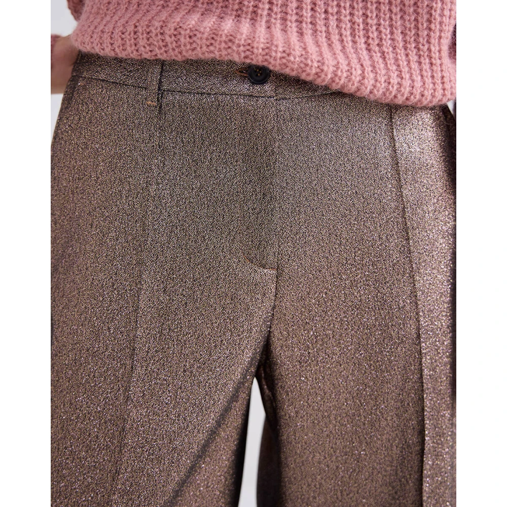 Summum Woman Glitter Broek 4s2732-12126 Brown Dames