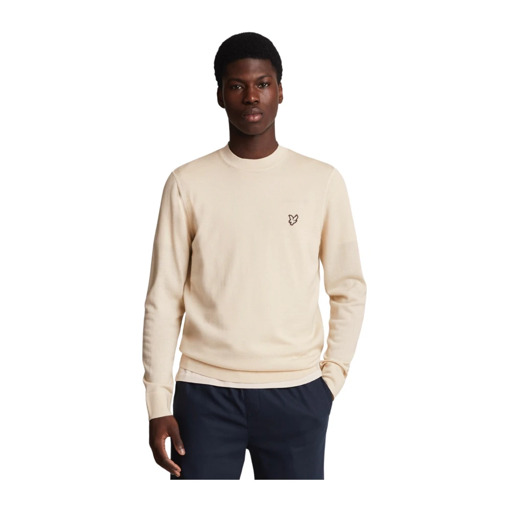 Lyle & Scott Merino Crew Neck Jumper Beige Heren