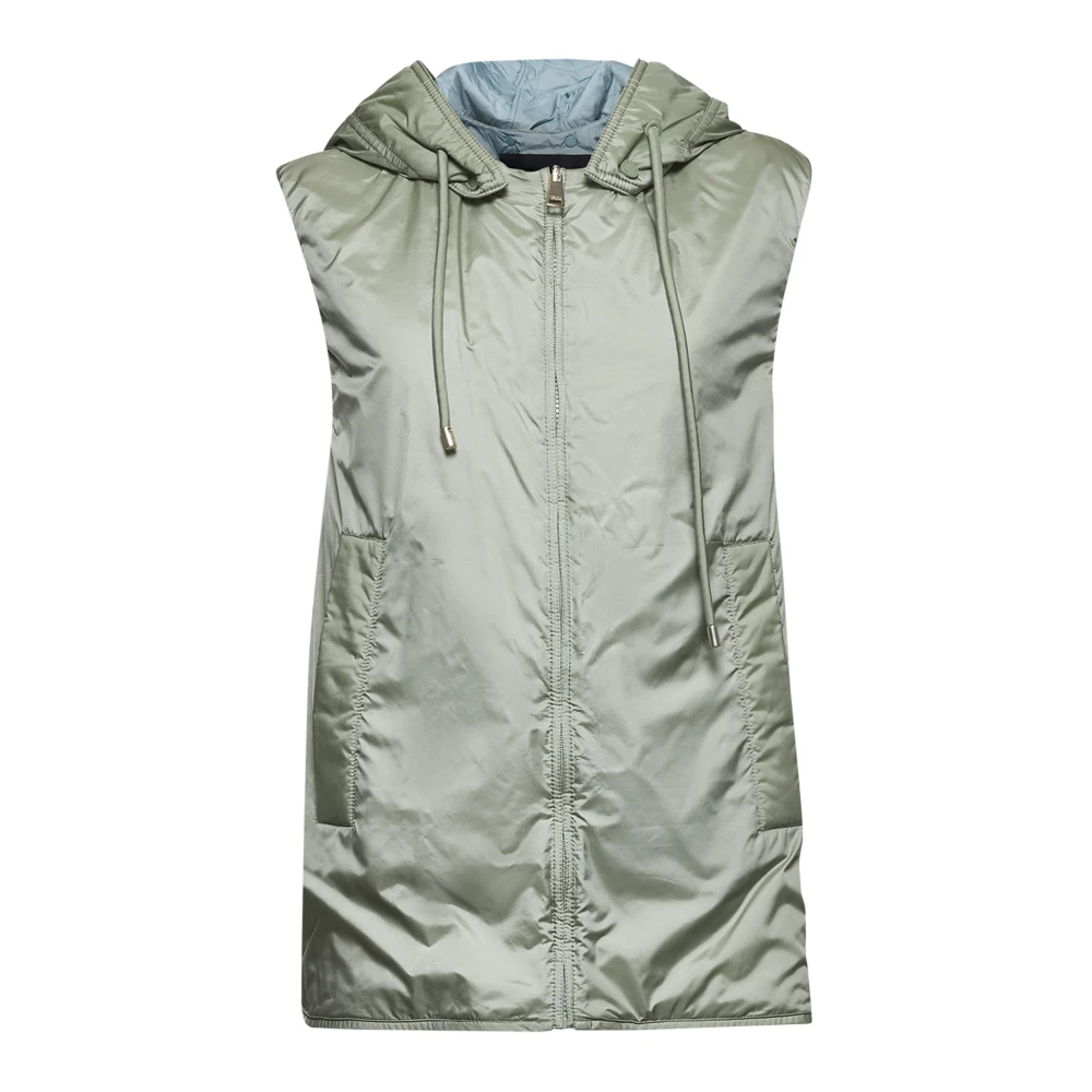 Max Mara Weekend Asymmetrische Geribbelde Taille Jurk Green Dames
