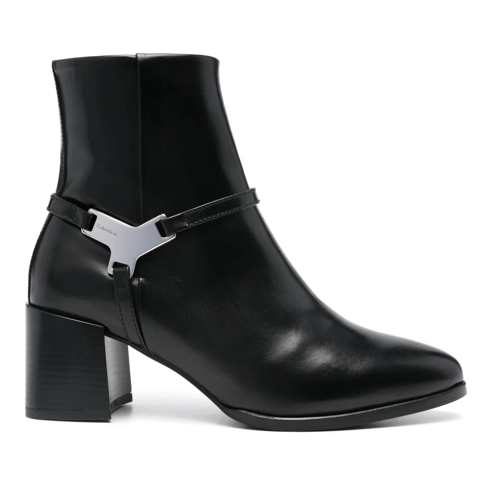 Calvin Klein Women's Black Heeled Boots, 6 Uk, Classic Ankle Boot
