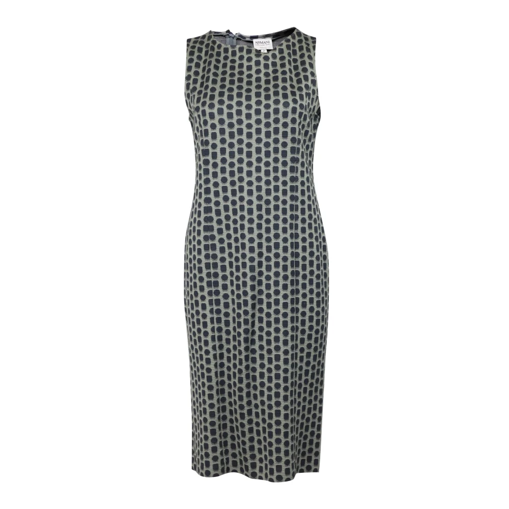 Giorgio Armani Polka Dot Shiftjurk in grijs katoen Gray Dames