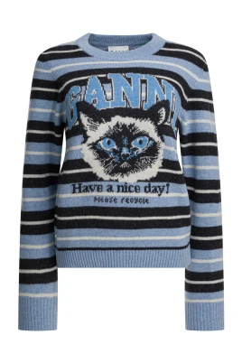Wool Sweater With Graphic Print