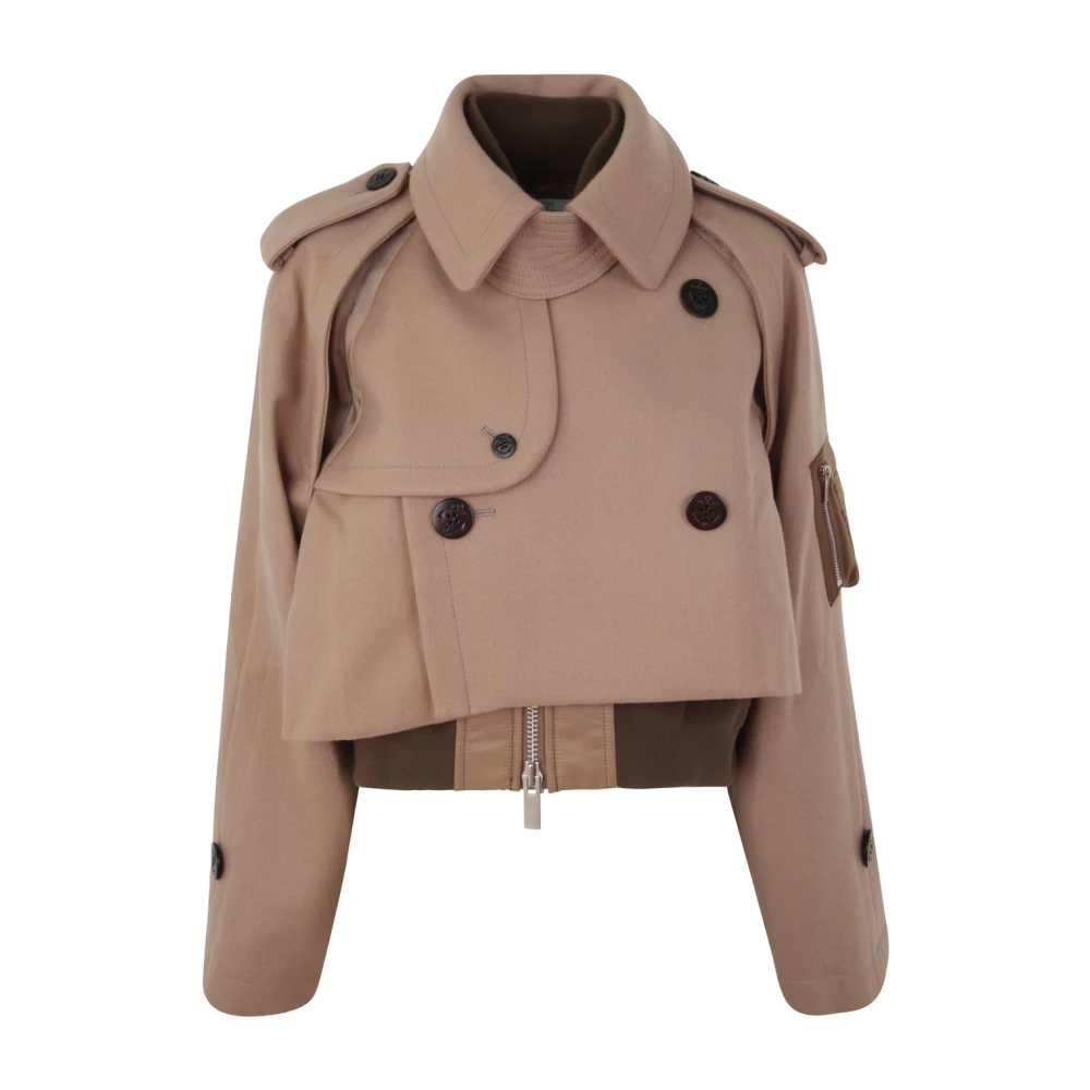 Sacai Blazers Beige Dames
