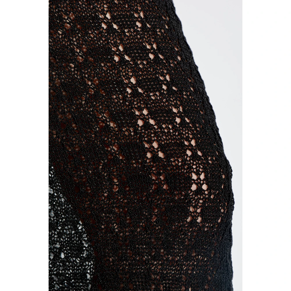 Ganni Kanten Rok Black Dames