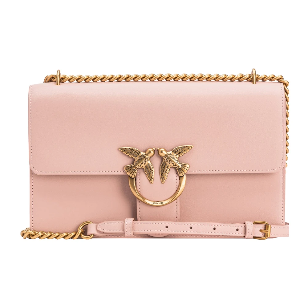 Pinko Love Bag One in leer Pink Dames