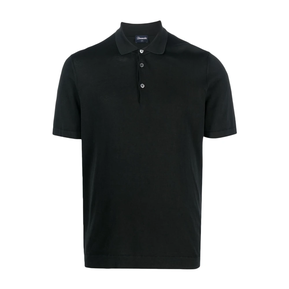 Drumohr Zwarte T-shirts & Polos Ss24 Black Heren
