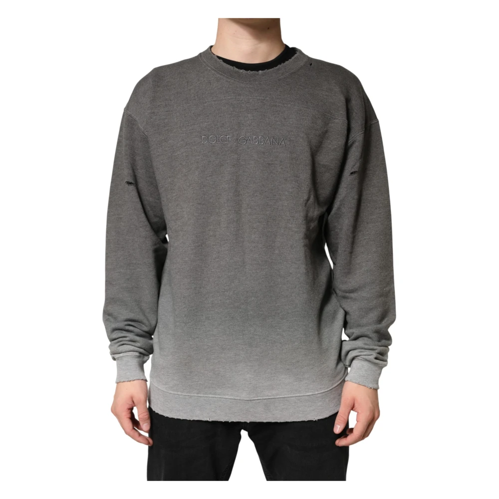Dolce & Gabbana Men's Gray Crew Neck Sweatshirt - Sweatshirts - M - Sweatshirts & Hoodies