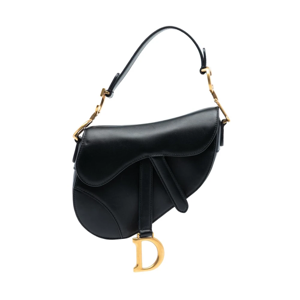 Dior Vintage Women's Black Pre-Owned Saddle Bag