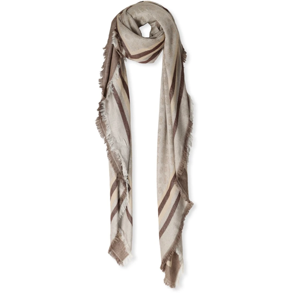 Guess Beige Kefiah Sjaal voor Vrouwen Beige Dames