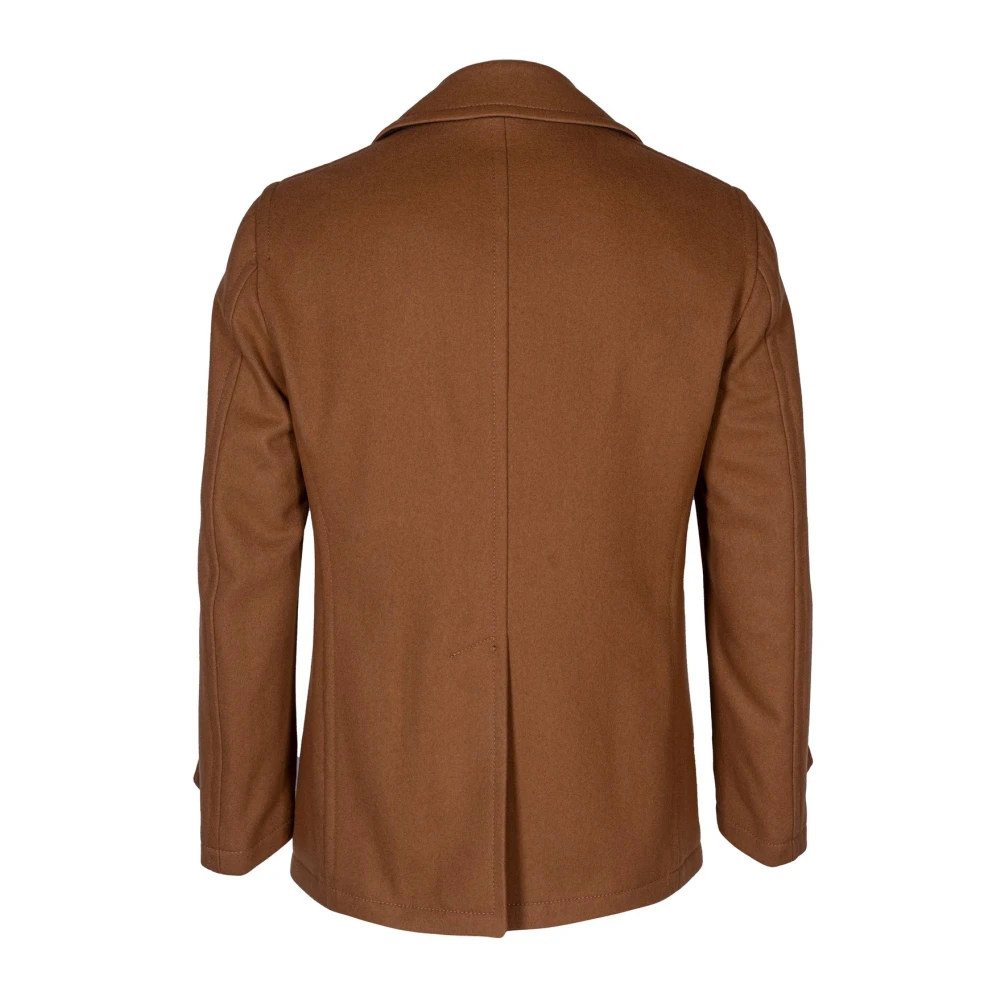 Tagliatore Heren Peacoat. Dubbelrijig model Brown Heren
