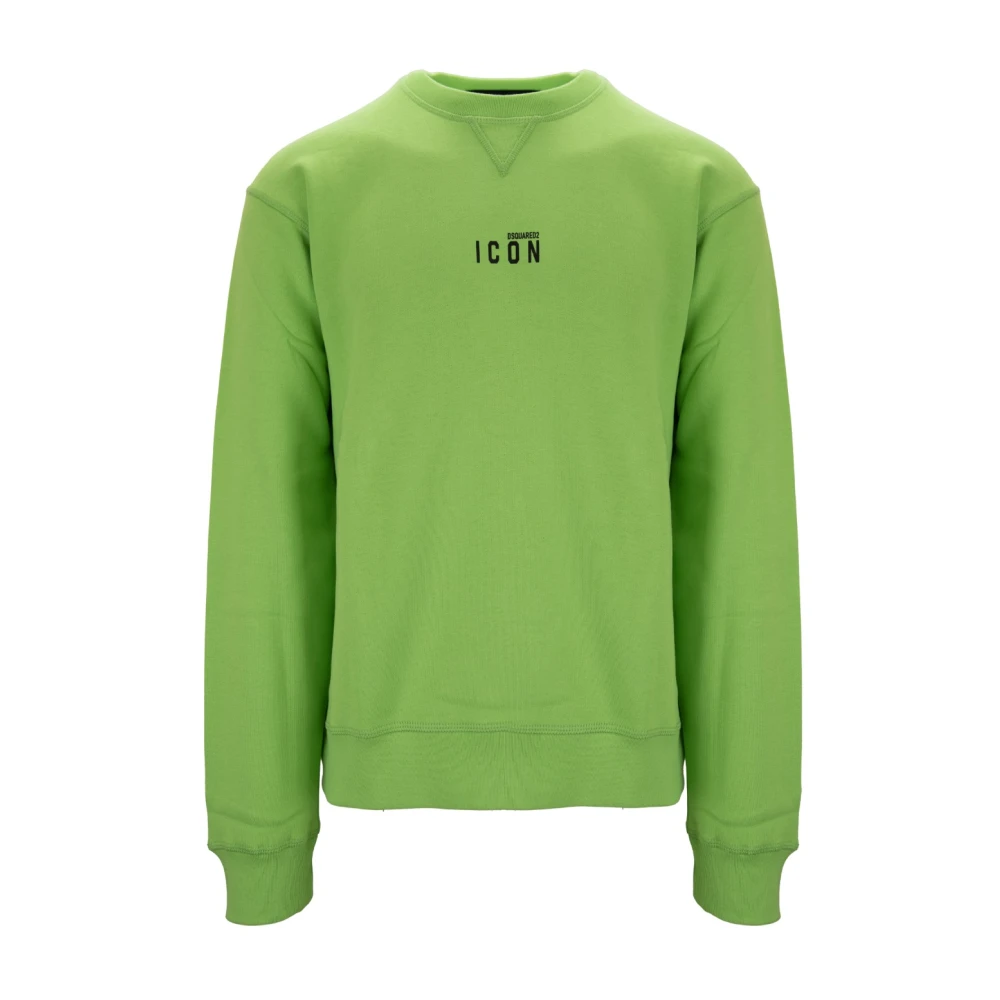 Dsquared2 Men's Green Pullover Sweatshirt With Icon Print - Sweatshirts - M - Sweatshirts & Hoodies