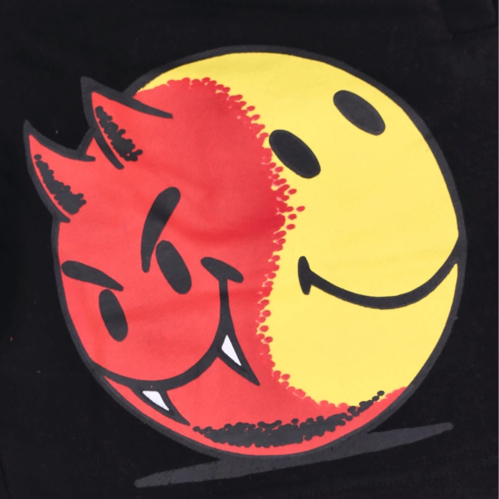 Market Smiley Zwarte Sweatshorts Heren Tracksuit Black Heren