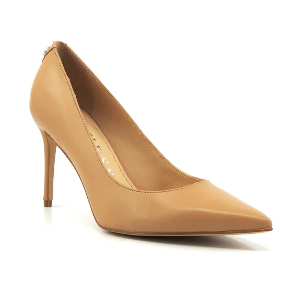 Guess Leather High Heel Decollete Shoe - Female - Pumps - Brown - 7 Uk - Shoes
