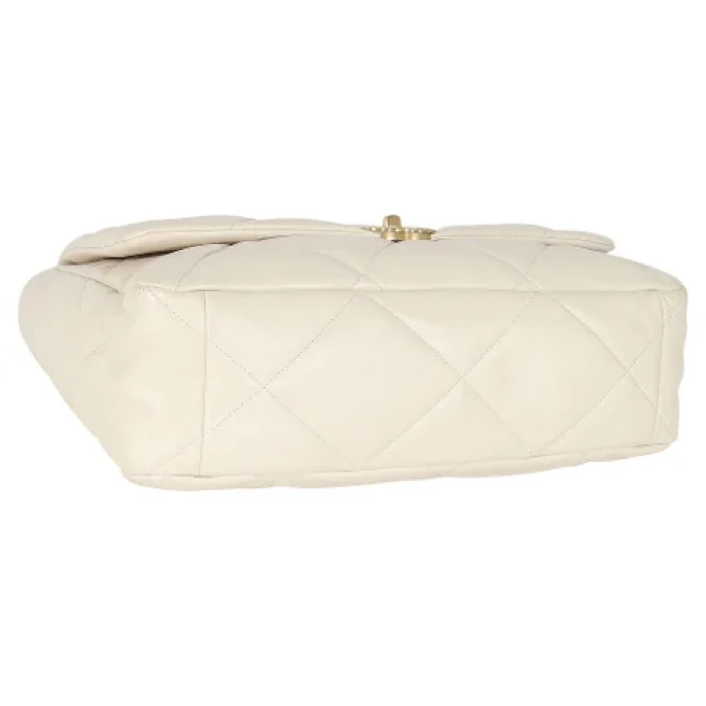 Chanel Vintage Pre-owned Leather crossbody-bags Beige Dames