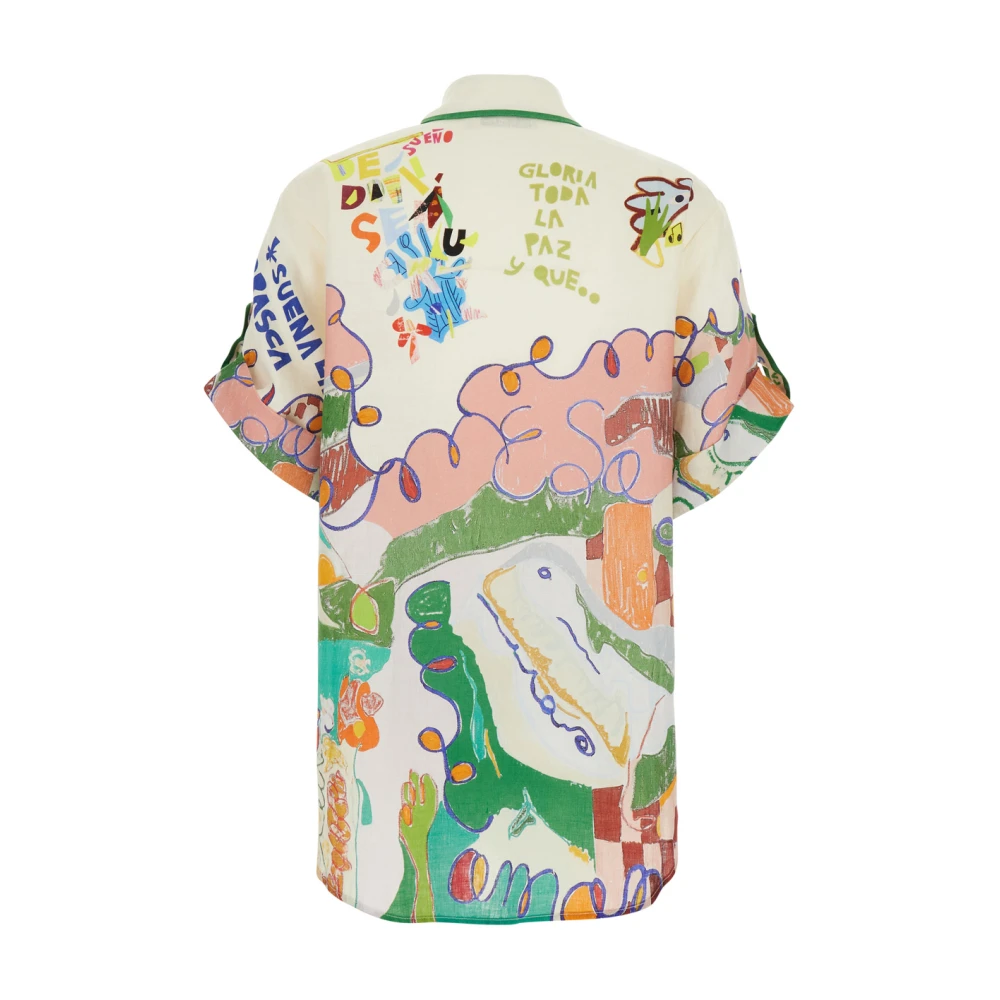 Alemais Multicolor Linnen Shirt met Bedrukt Motief Multicolor Dames