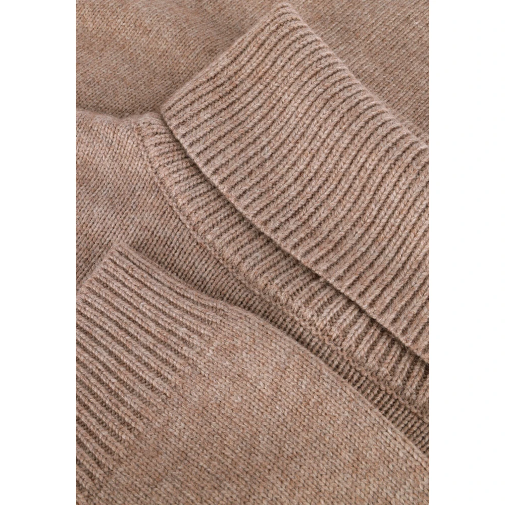 Co'Couture Beige Slit Roll Neck Sweater Beige Dames