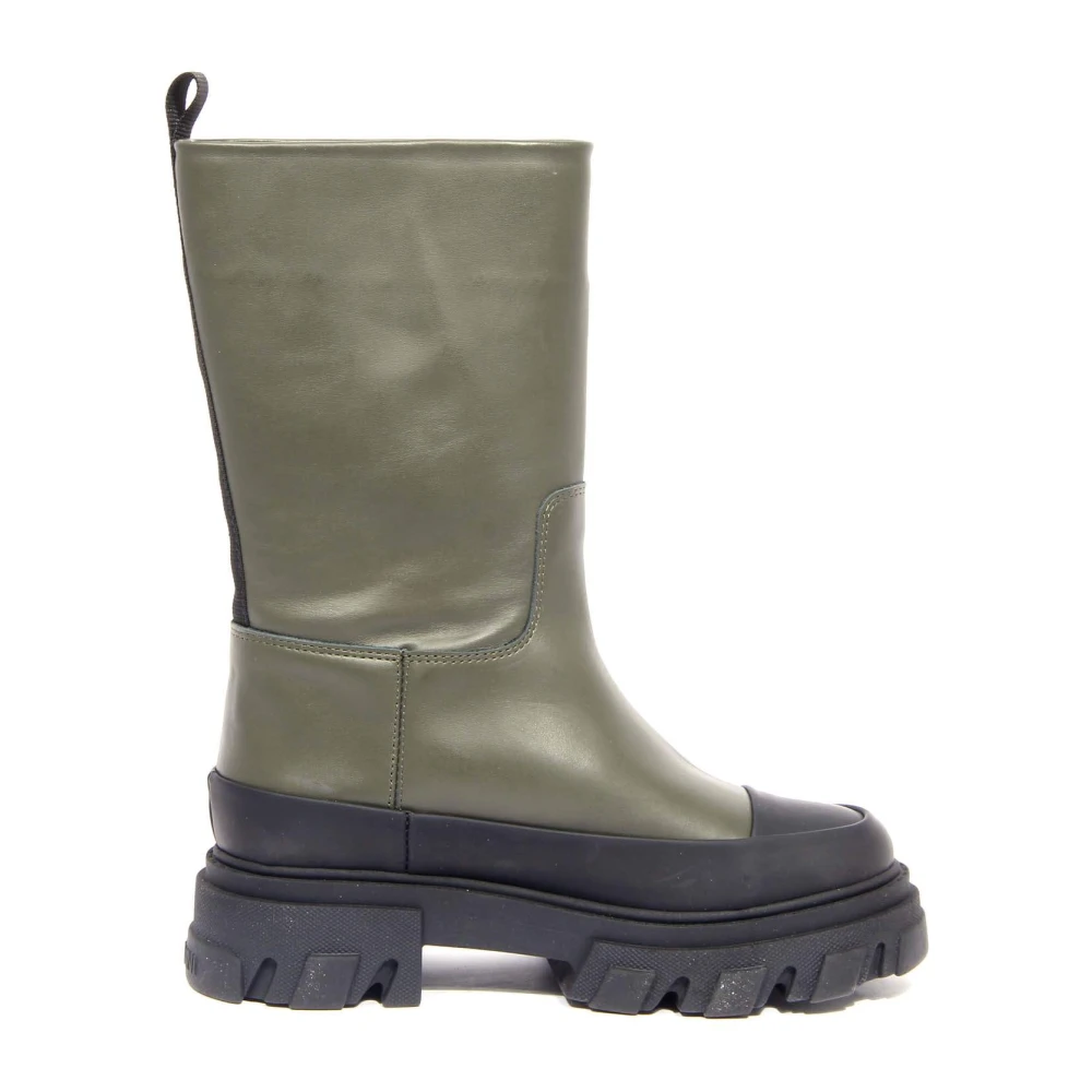 Ganni Women's Green Leather Boots
