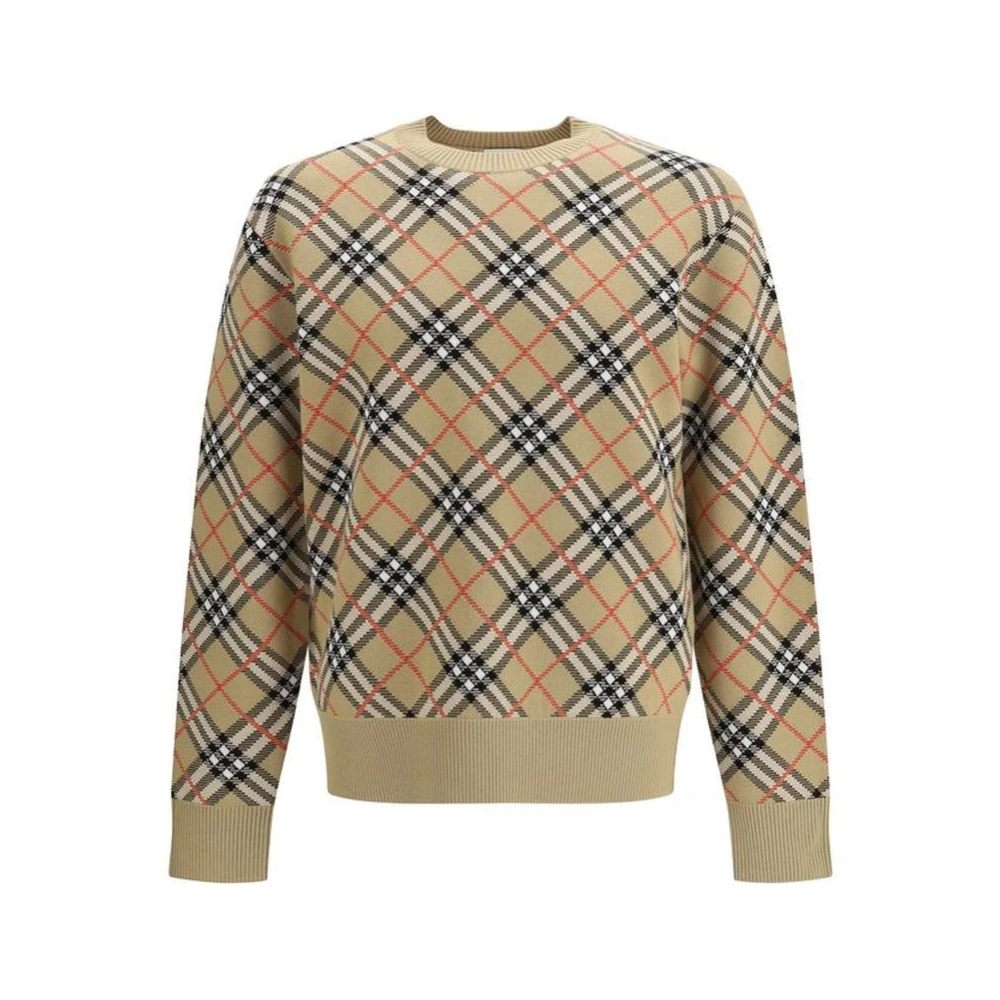 Burberry Men's Beige Cotton Crewneck Sweatshirt