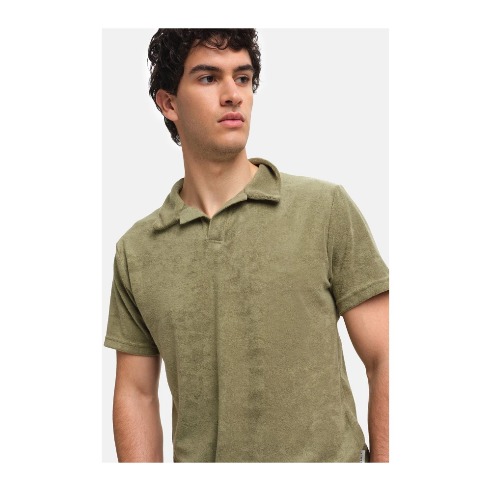 Peninsula Luxe Italiaanse Spons Polo Shirt Green Heren