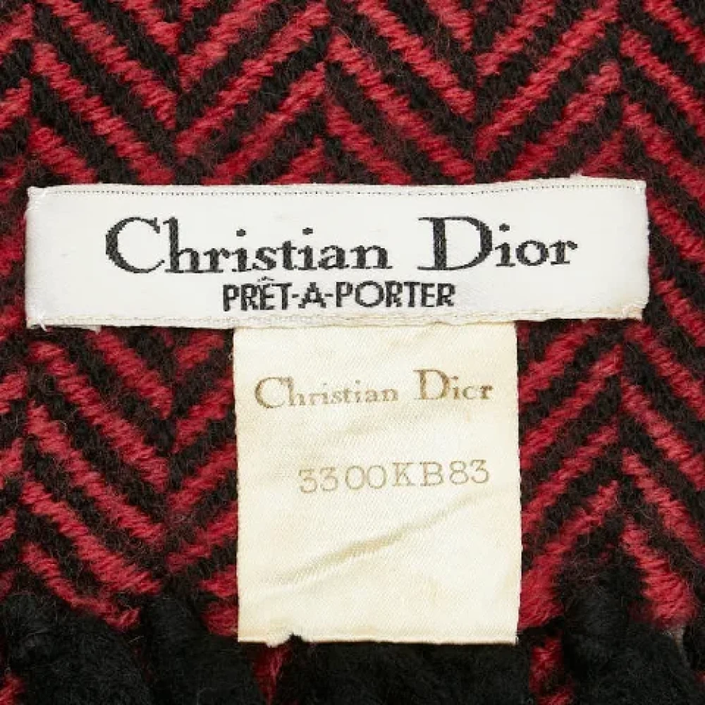 Dior Vintage Pre-owned Fabric scarves Red Dames