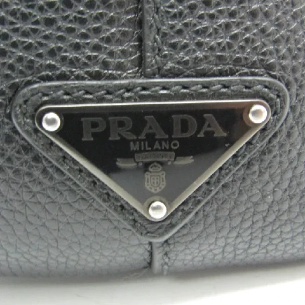 Prada Vintage Pre-owned Leather prada-bags Black Heren