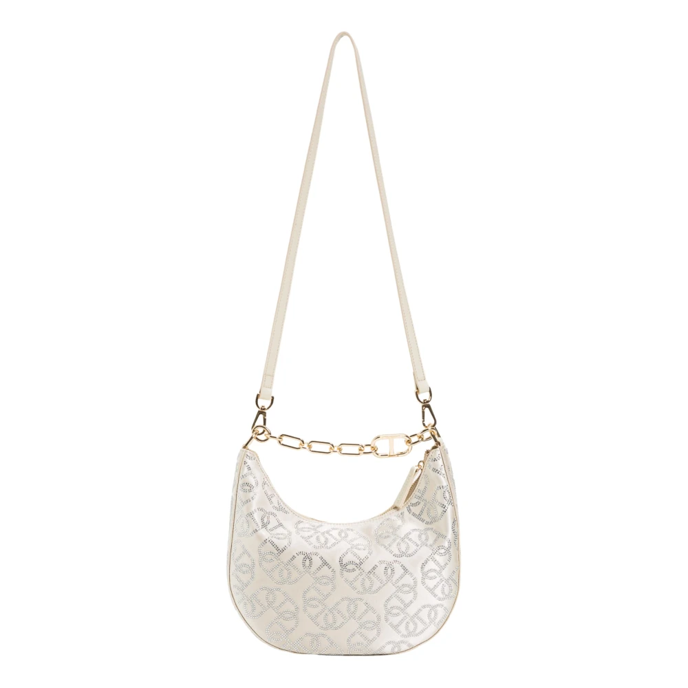 Twinset Schoudertas met Ketting in Diverse Materialen Beige Dames