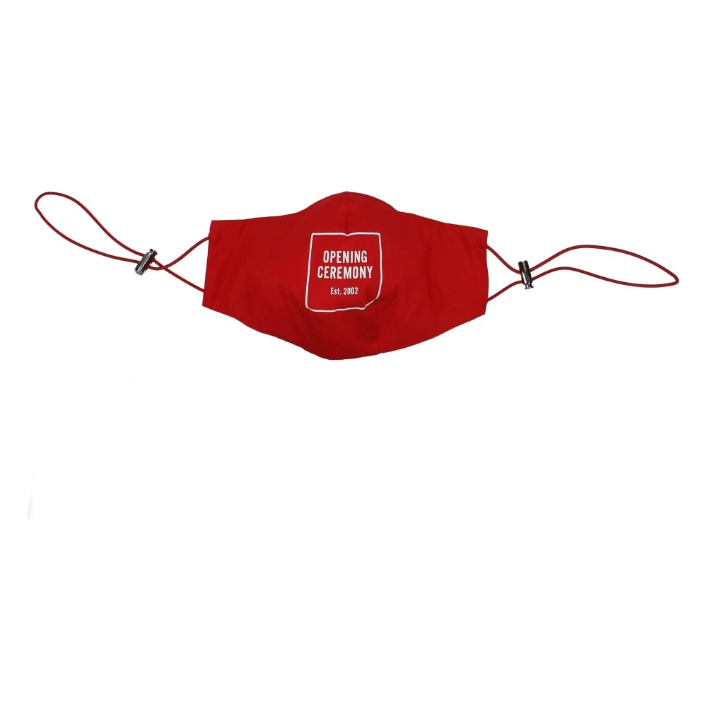 Opening Ceremony Men's Red Cotton Facemask - Accessories - One Size - Accessories