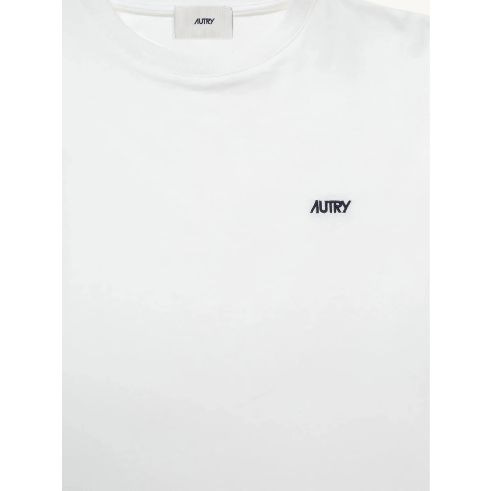 Autry Wit Katoenen T-shirt White Heren