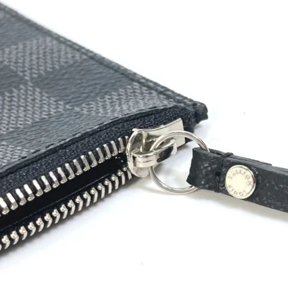 Louis Vuitton Vintage Pre-owned Cotton wallets Black Dames