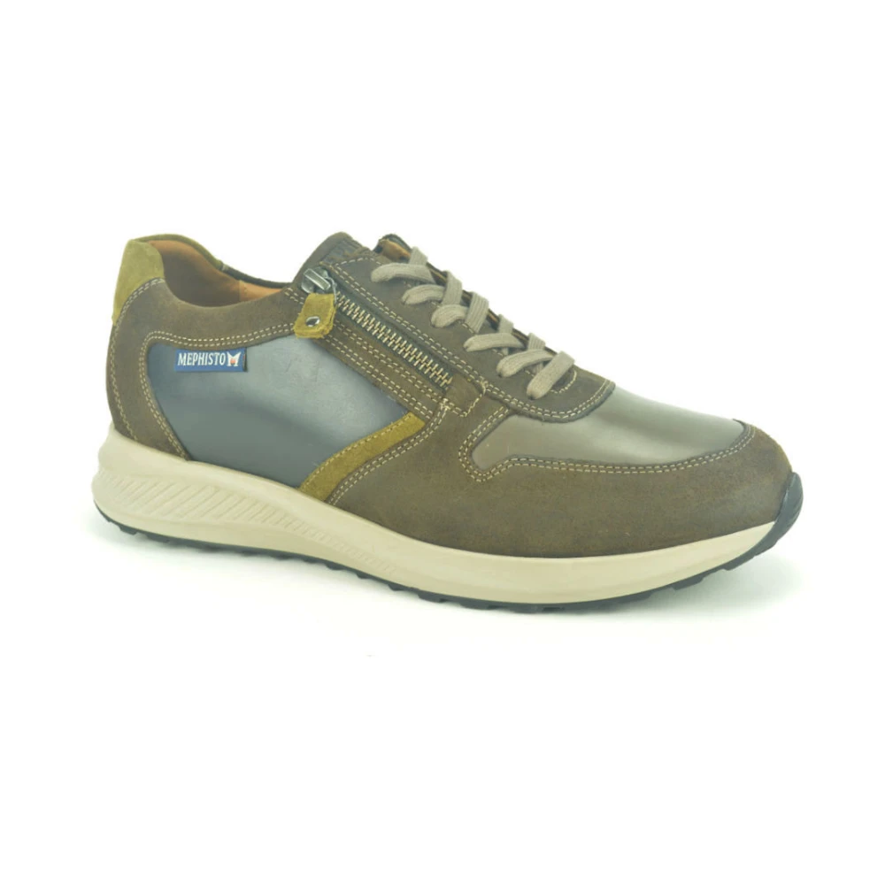Mephisto Combi Runner Stijlvolle Sneakers Heren Schoenen Bruin