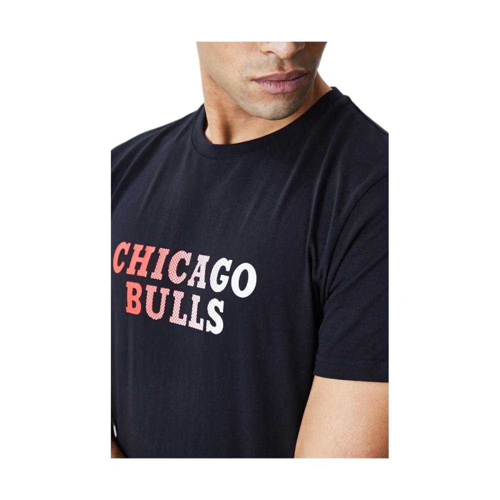 new era Chicago Bulls Gradient Wordmark Tee Black Heren