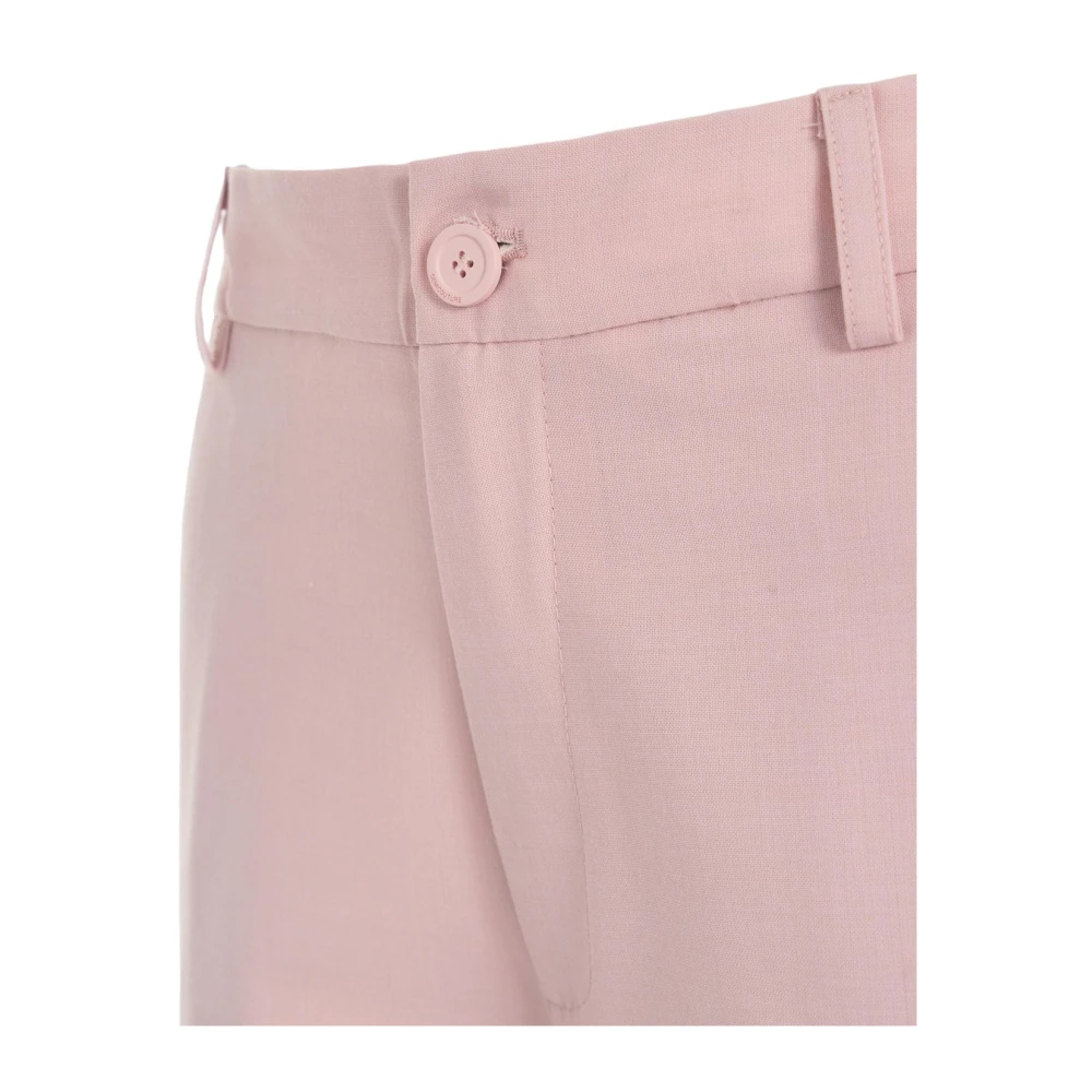 Semicouture Rose Wide Leg Pants Pink Dames