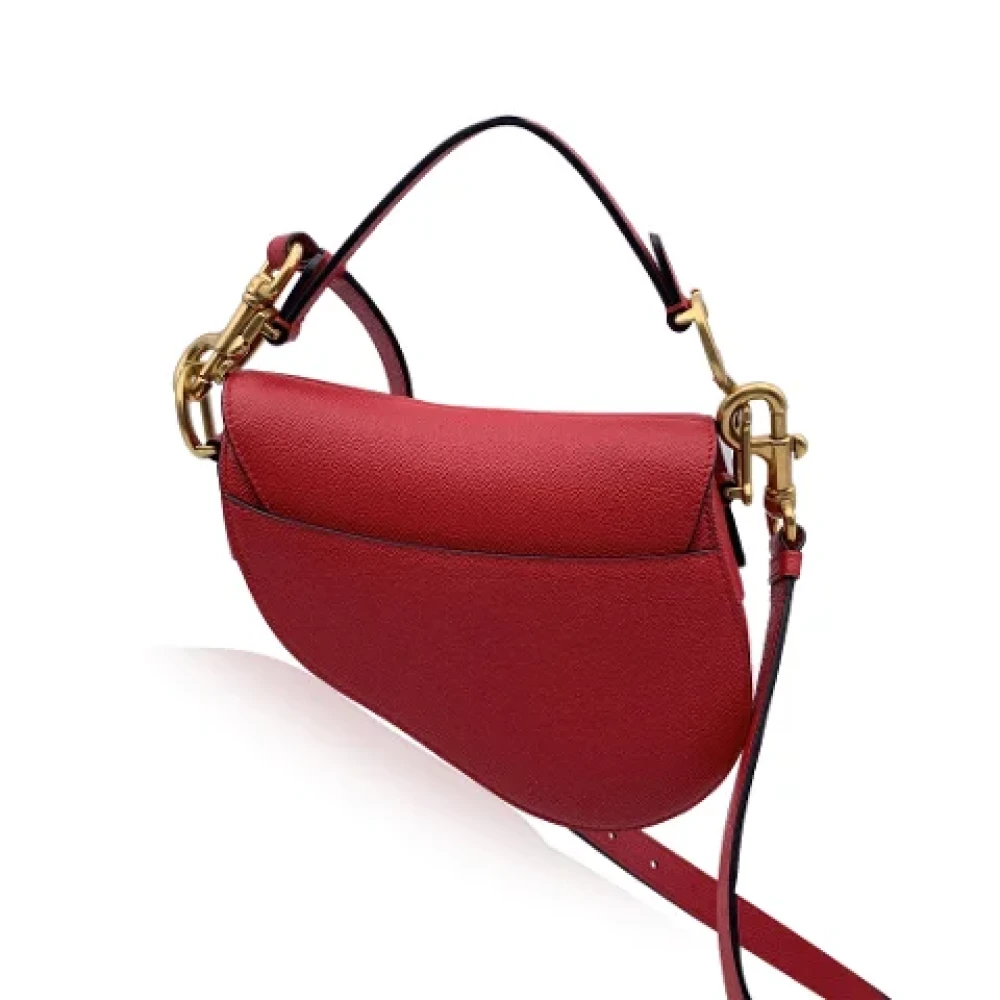 Dior Vintage Pre-owned Leather dior-bags Red Dames