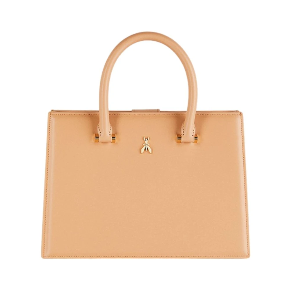 PATRIZIA PEPE Elegante Leren Handtas Model 8B0171L061 Beige Dames