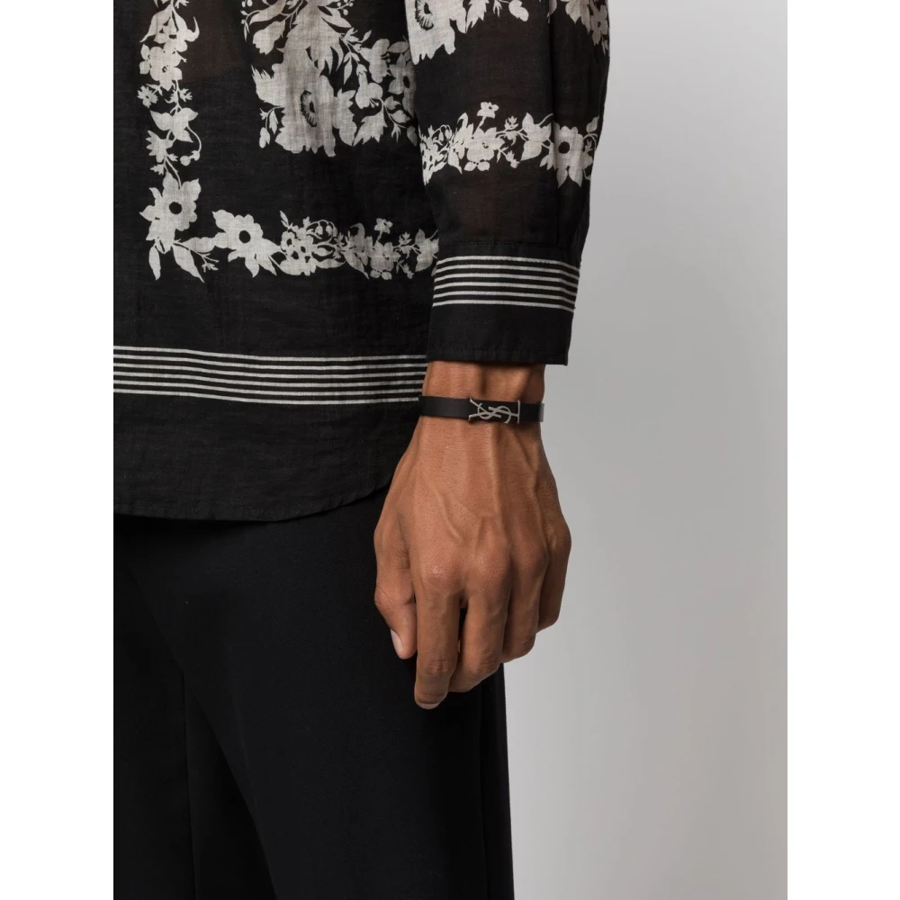 Saint Laurent Black Bijoux Belt Black Heren