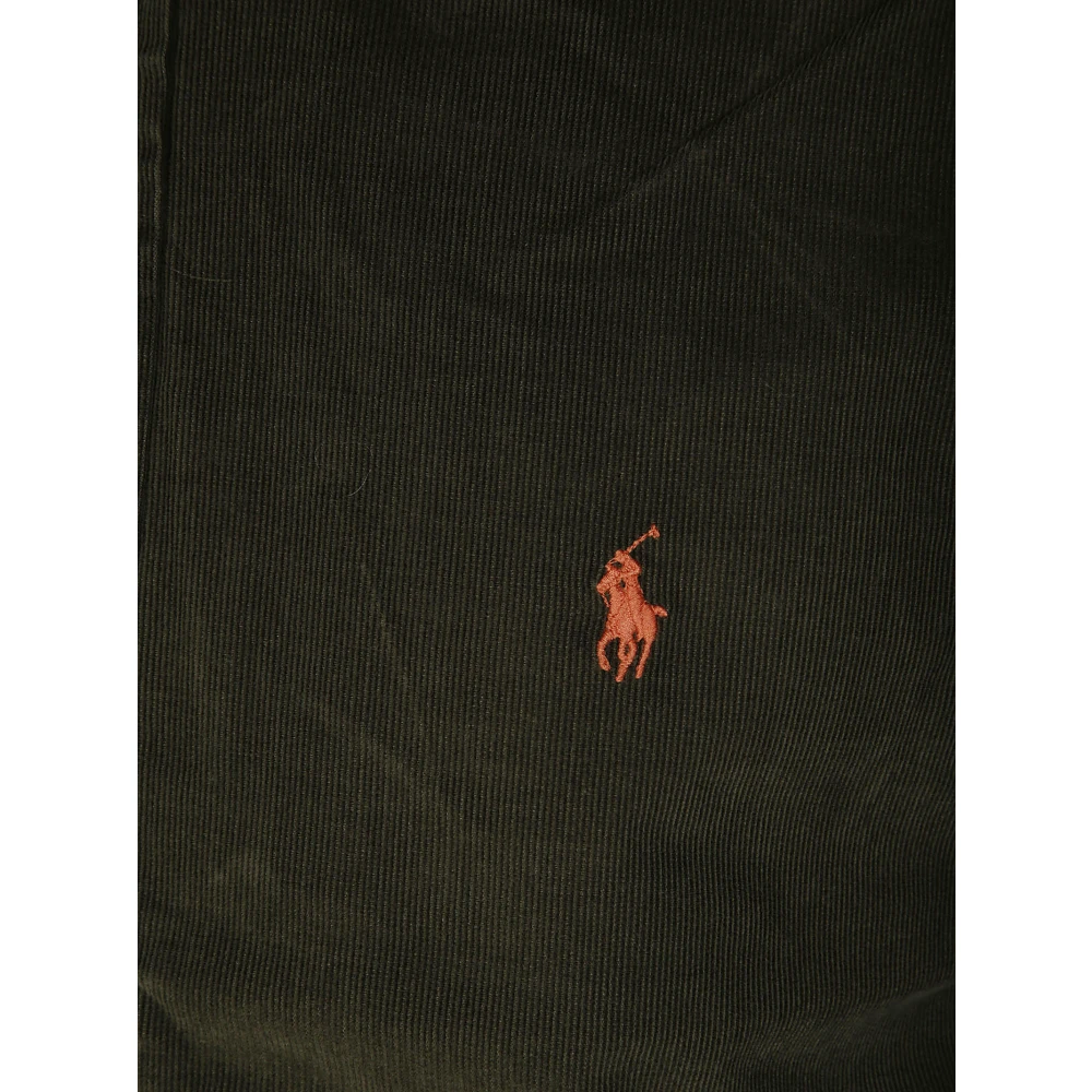 Polo Ralph Lauren Ribfluwelen Overhemd Casual Stijlvol Modieus Green Heren