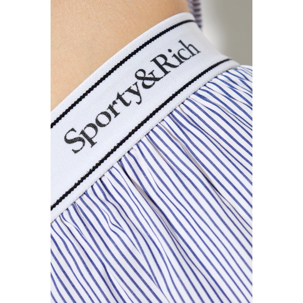Sporty & Rich Katoenen shorts Blue Unisex