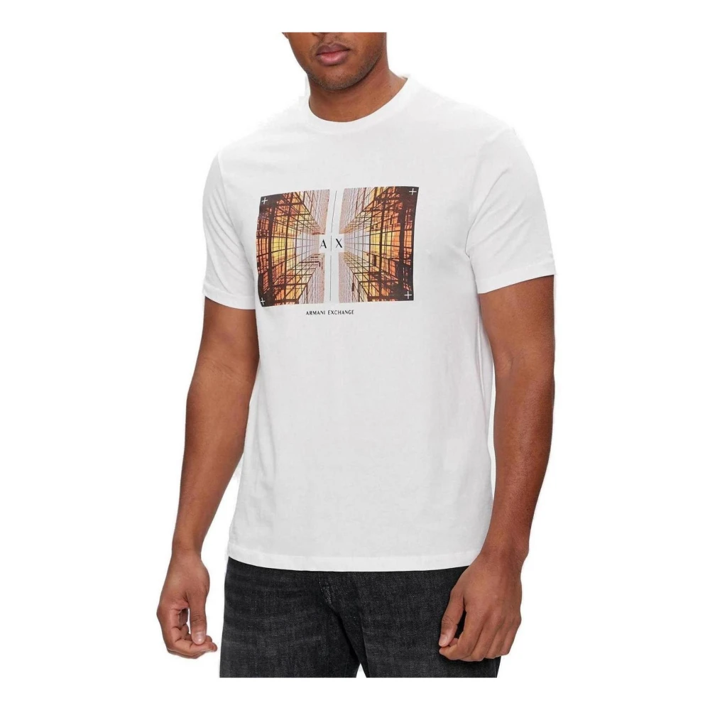 Armani Exchange T-shirt met label- en motiefprint