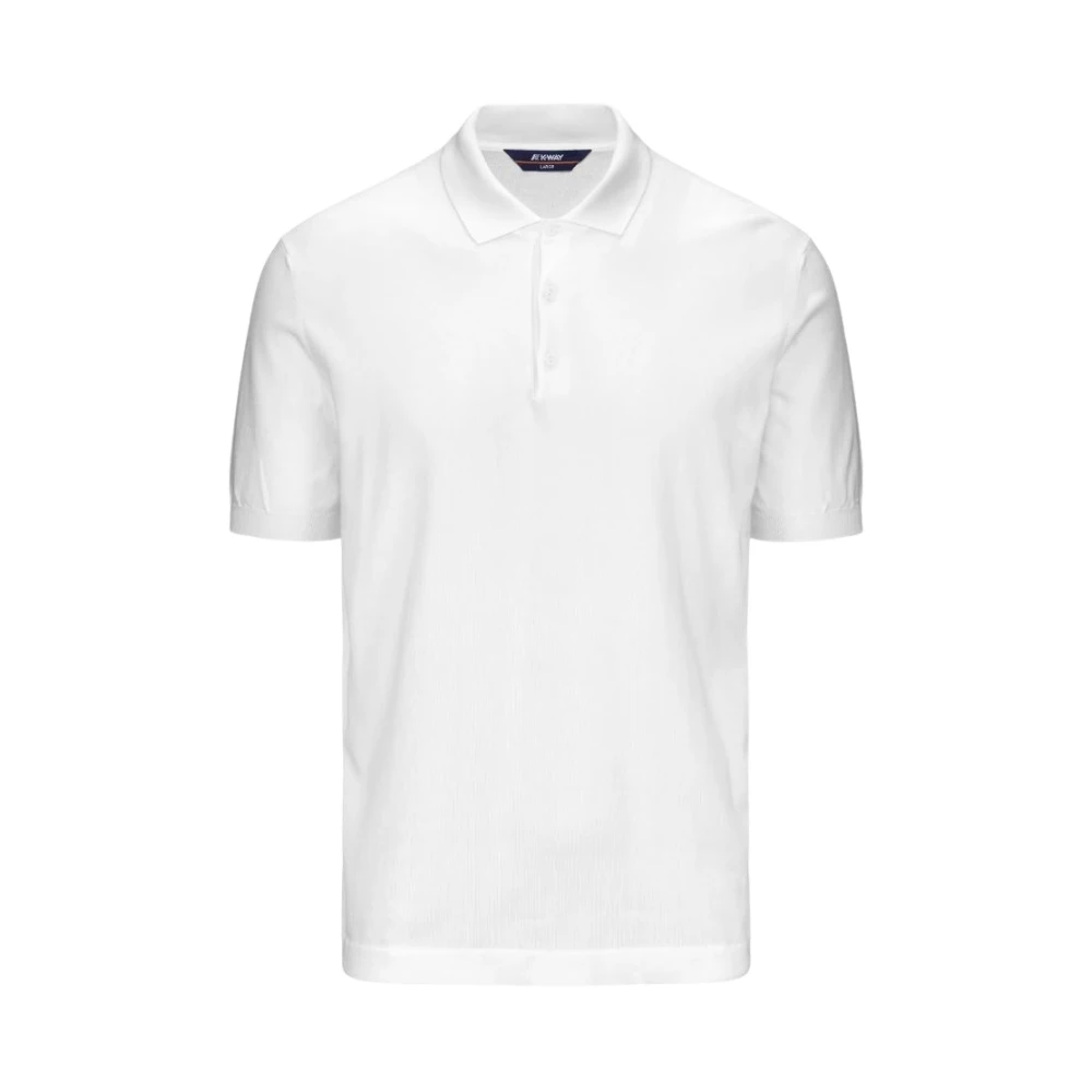 K-way Witte Polo Shirt met Logo White Heren