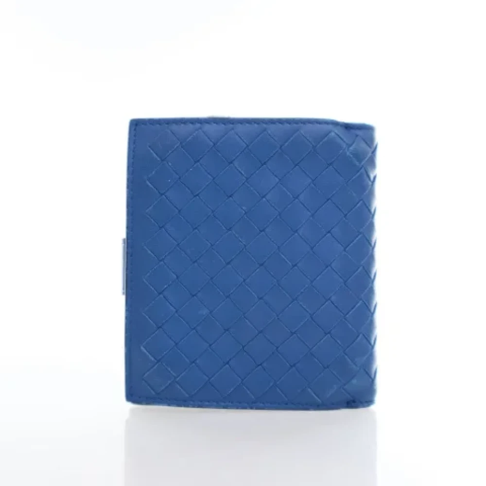 Bottega Veneta Vintage Pre-owned Leather wallets Blue Dames