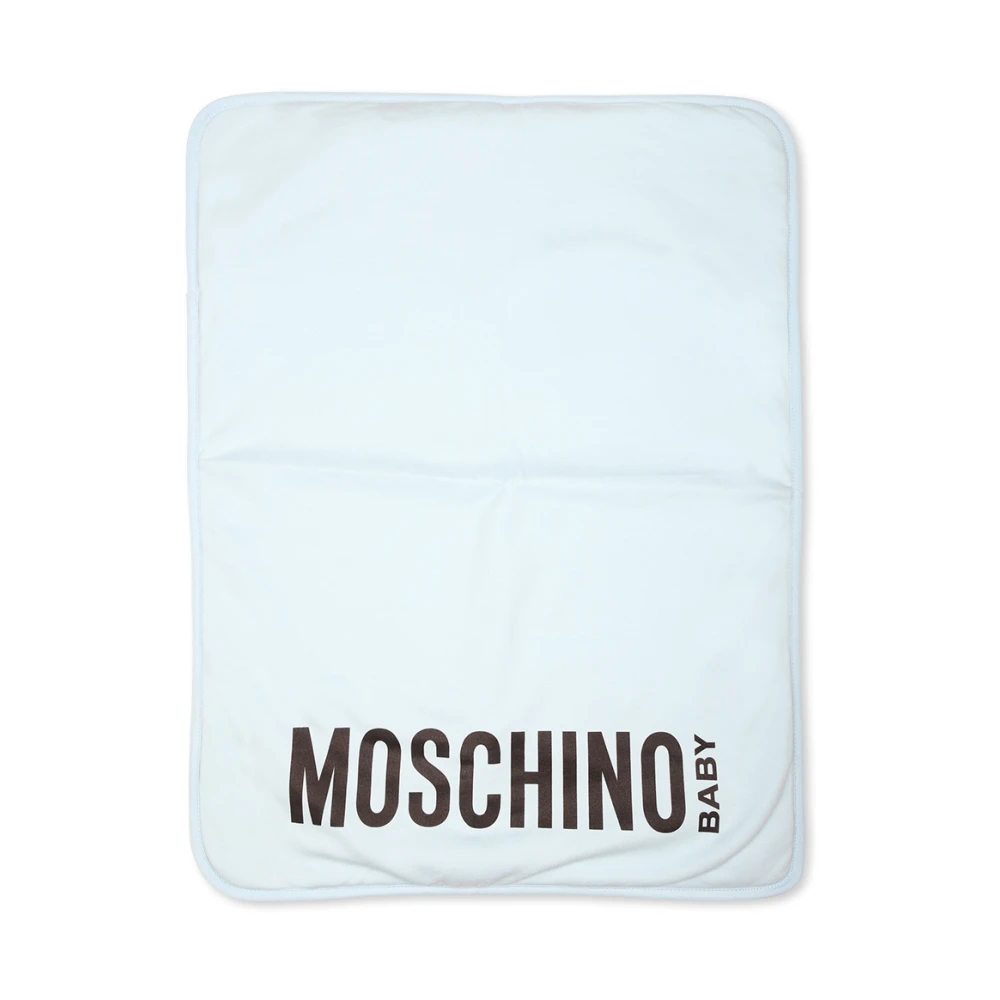 Moschino Blauwe katoenen luiertas met Teddybeer Blue Unisex