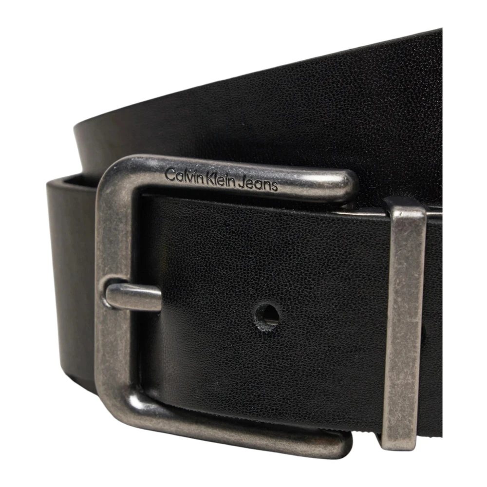 Calvin Klein Heren Leren Lente Zomer Collectie Black Heren